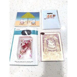 NWT set of 4Wedding & Love-Themed Greeting Cards By Papyrus & Hallmark